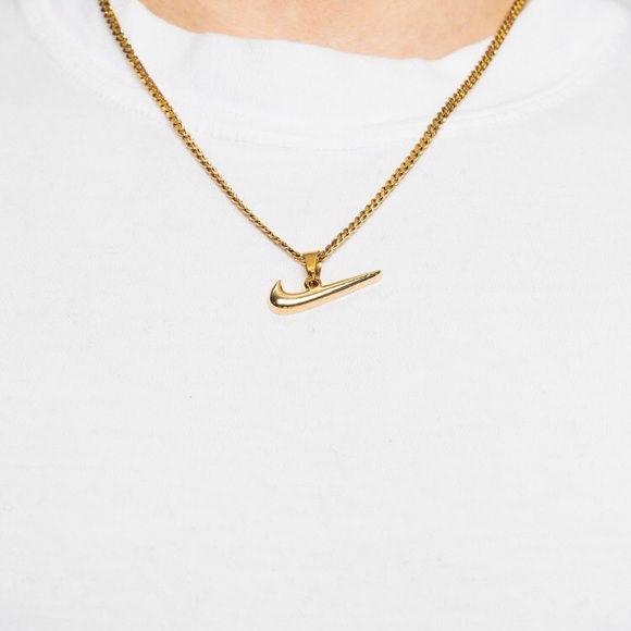 Nike Swoosh Gold Necklace - Picture 1 of 6
